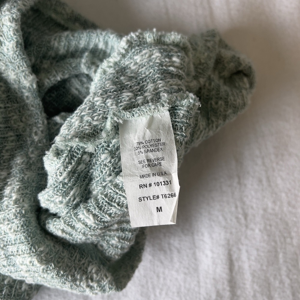 Vintage Charlotte Russe Green Knit Crop Cami Tank Top Side Lace Y2K Fairycore M - Picture 8 of 8
